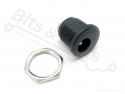 Chassisdeel 2,1x5,5mm voedings-stekker jack plug zwart